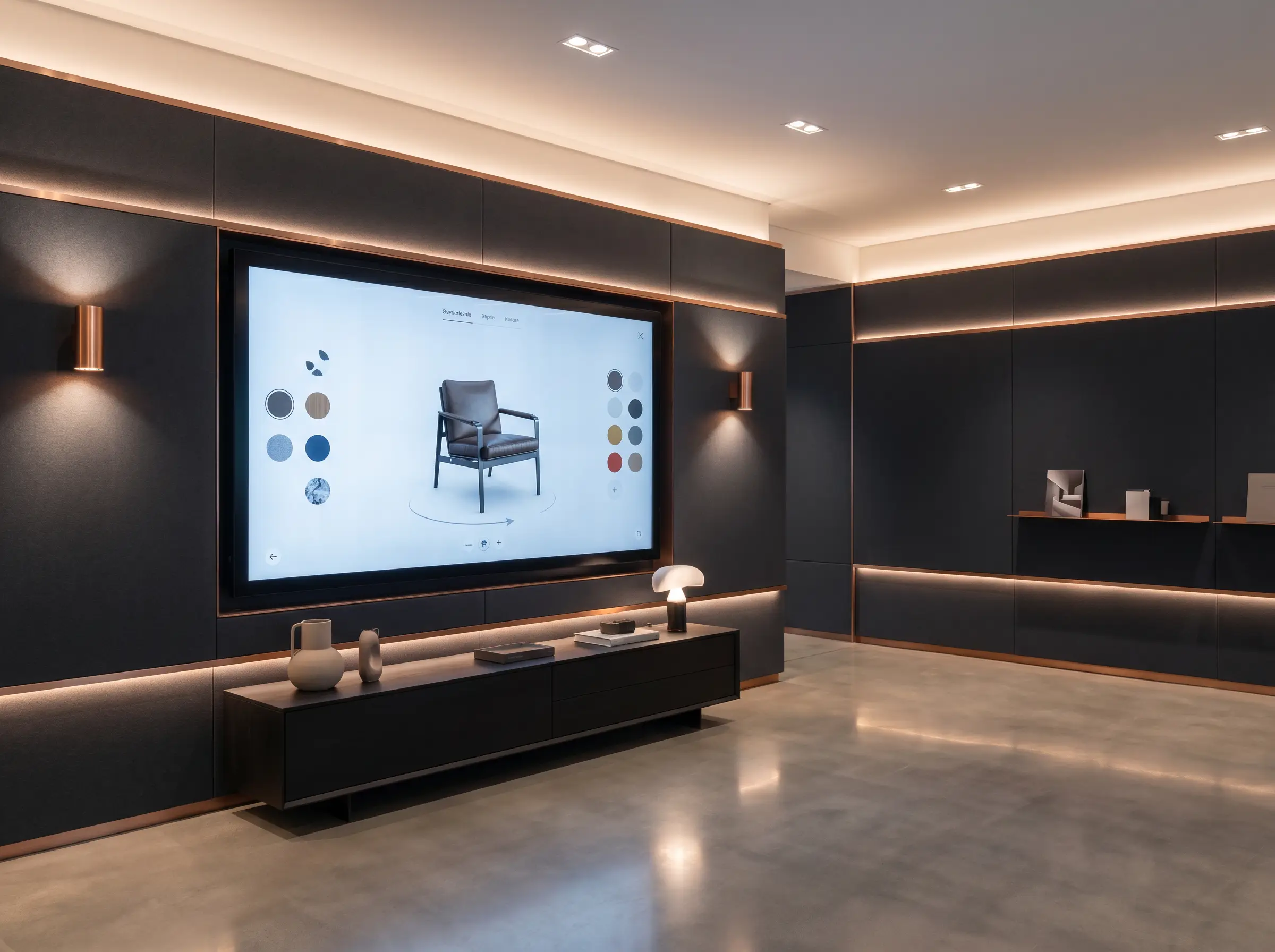 Configurator in een dealer-showroom
