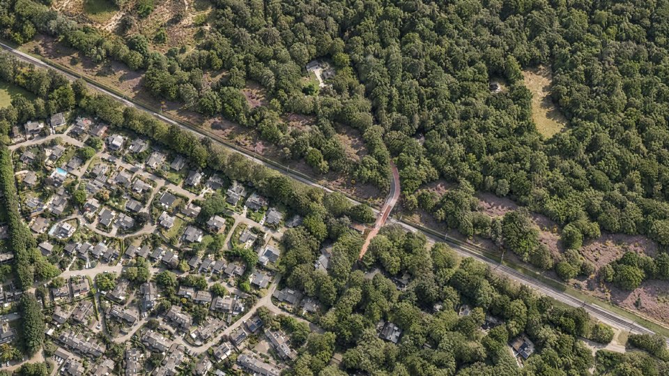 Vogelvlucht over de heidecorridor