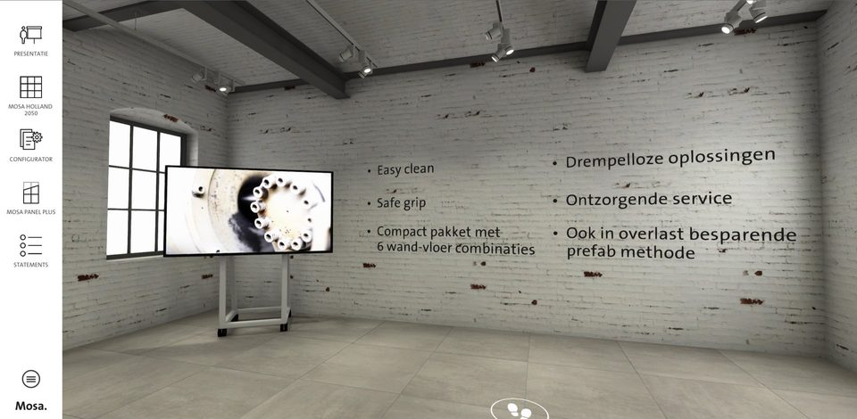 Interactieve 3D-omgeving, ook in VR.