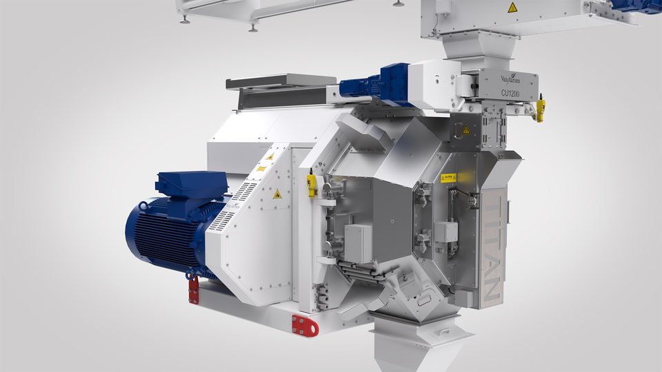 De CU1200 TITAN Pellet Mill in 3D.