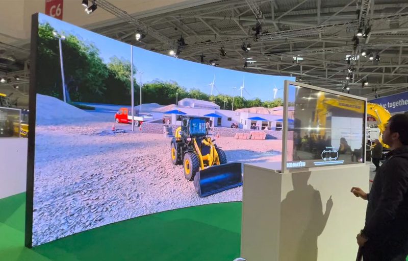 Komatsu. 3D-beeld van machines in de industrie