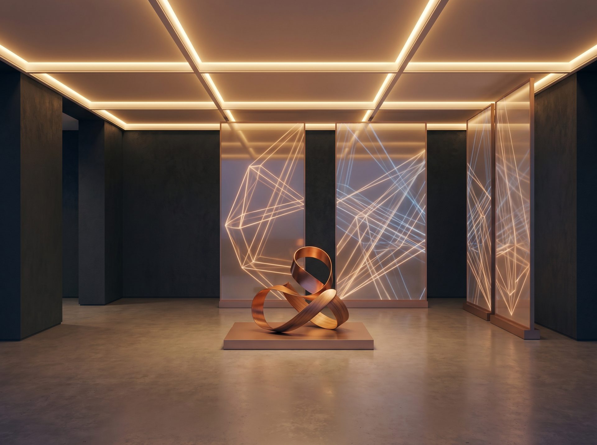 Interactieve 3D-installatie op een beursvloer